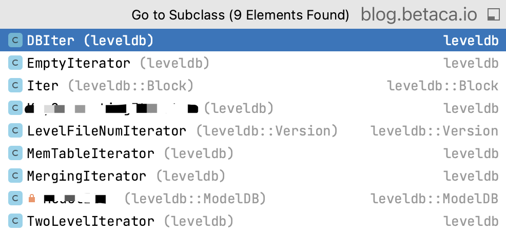 leveldb-iterator-implementations